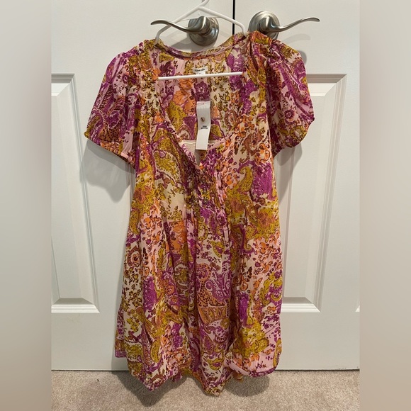 NWT Urban Outfitters Printed Babydoll Dress Size M - Picture 6 of 9